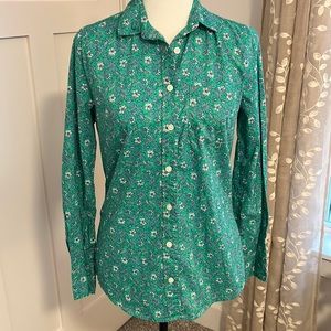 JCrew Factory Cotton Floral Button Down Shirt